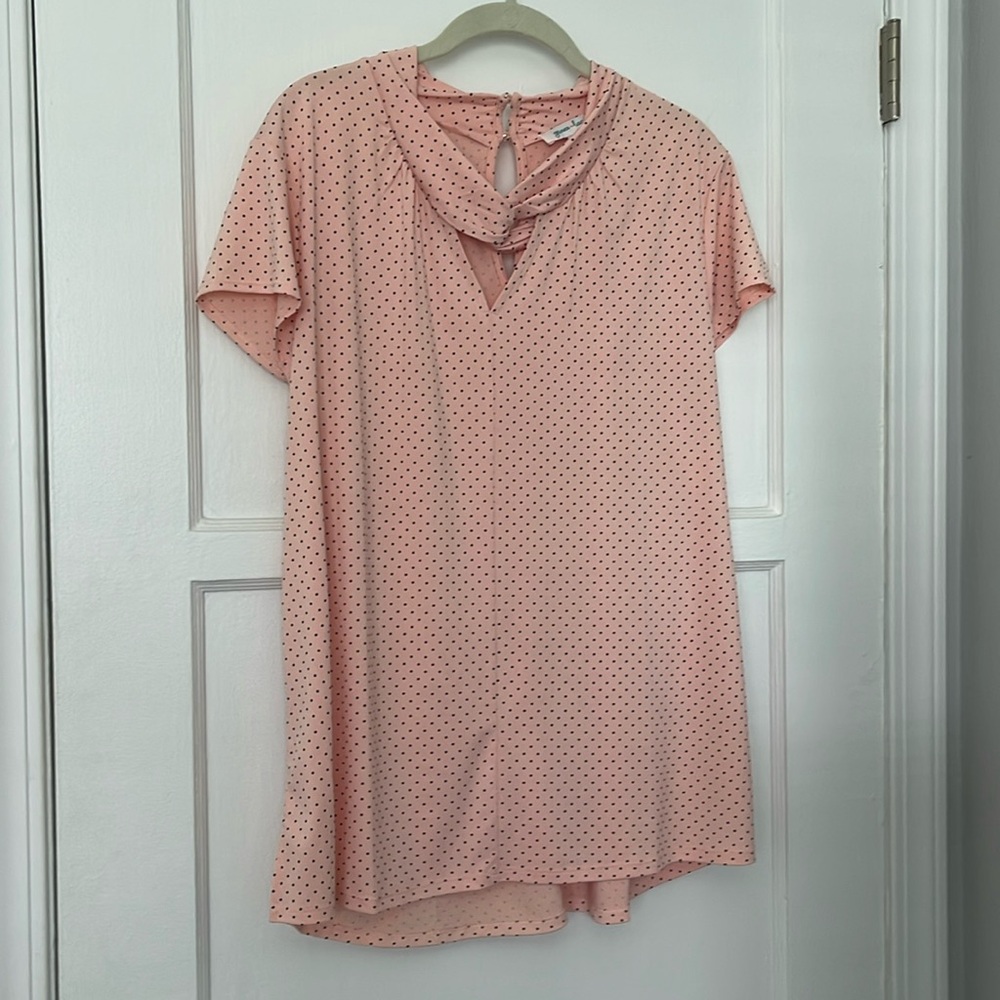 Grace & Lace pink and black blouse